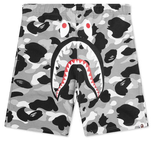 1ST Camo Shark Regular Fit Sweat Shorts - Gray