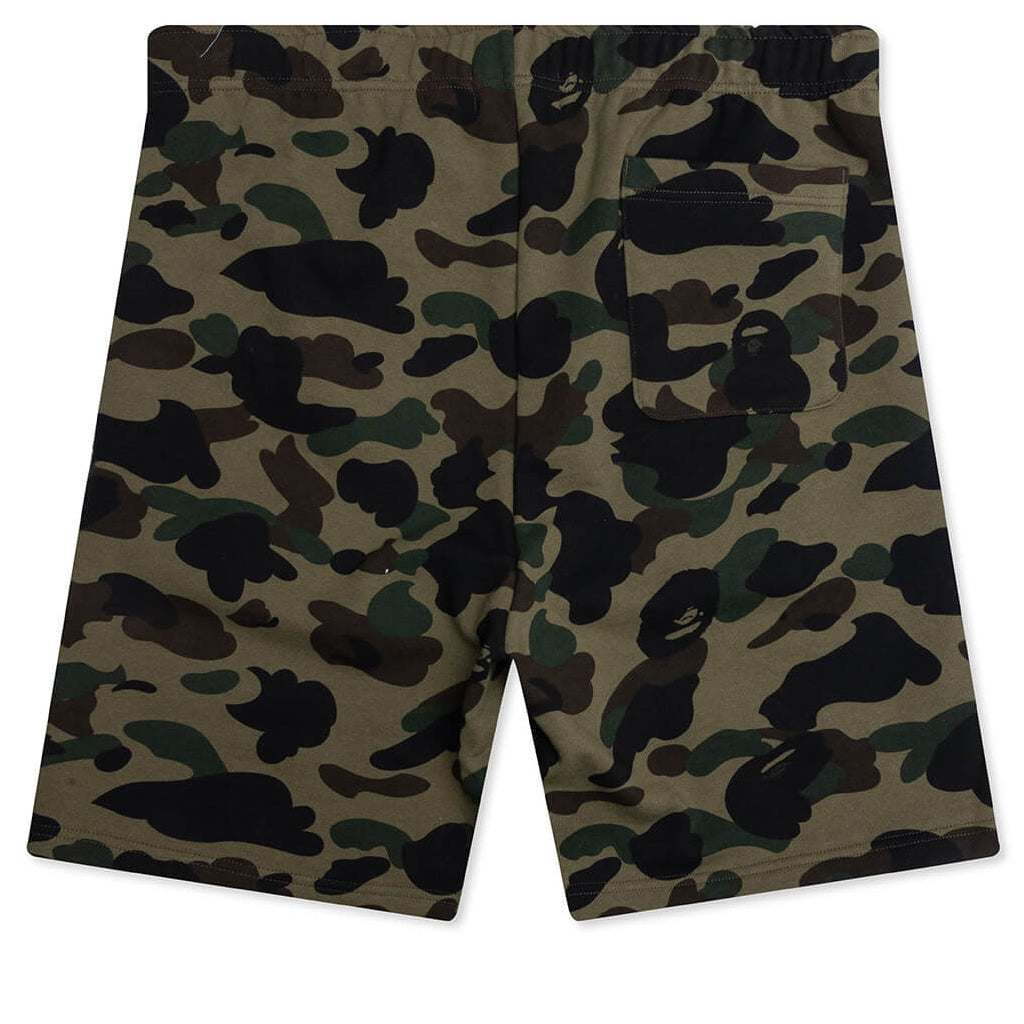 1ST Camo Shark Regular Fit Sweat Shorts - Green