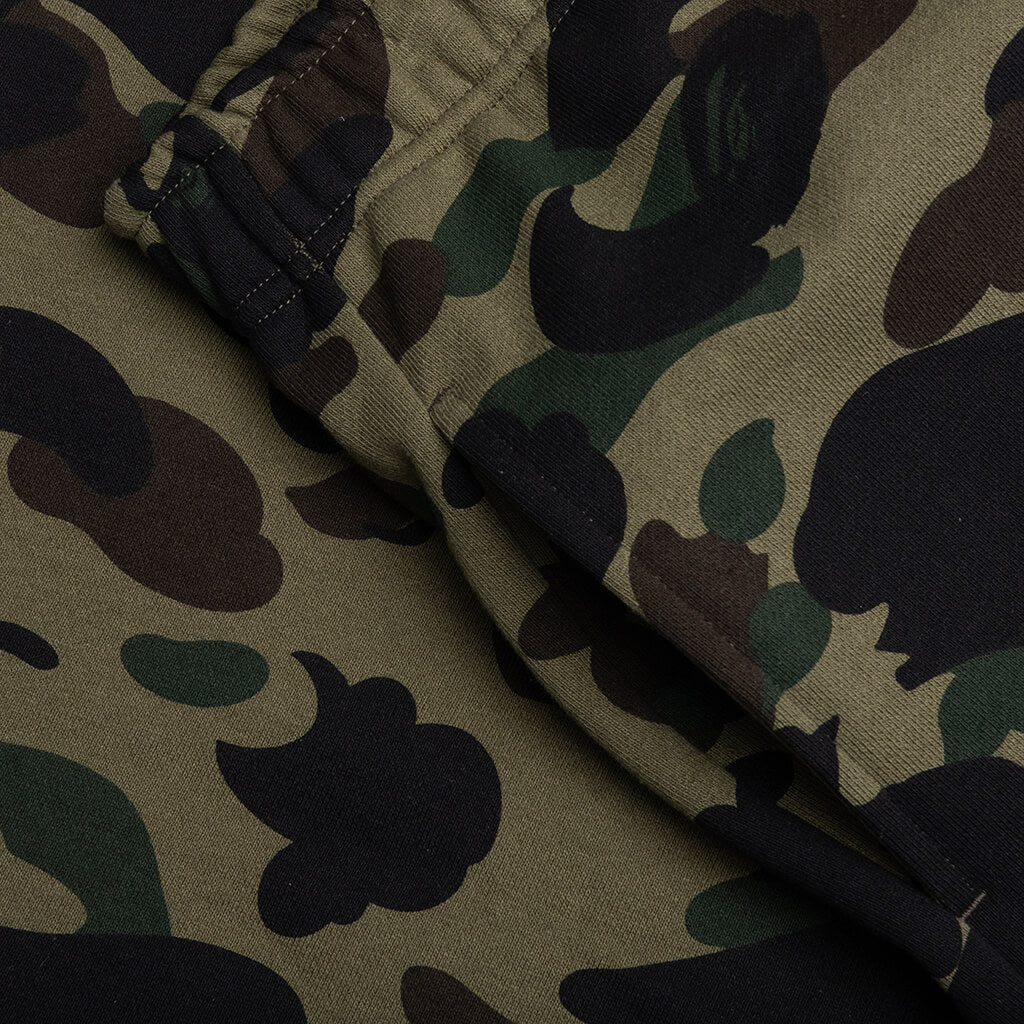 1ST Camo Shark Regular Fit Sweat Shorts - Green