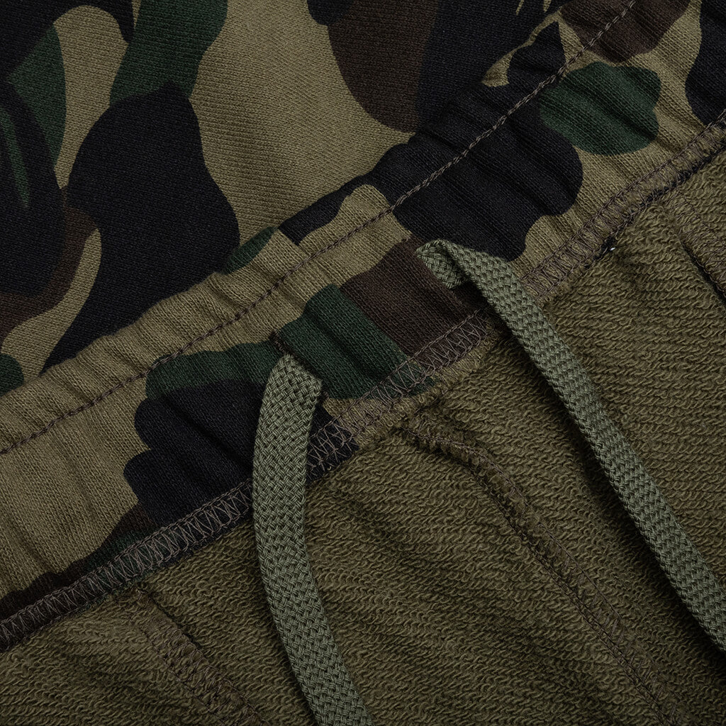 1ST Camo Shark Regular Fit Sweat Shorts - Green