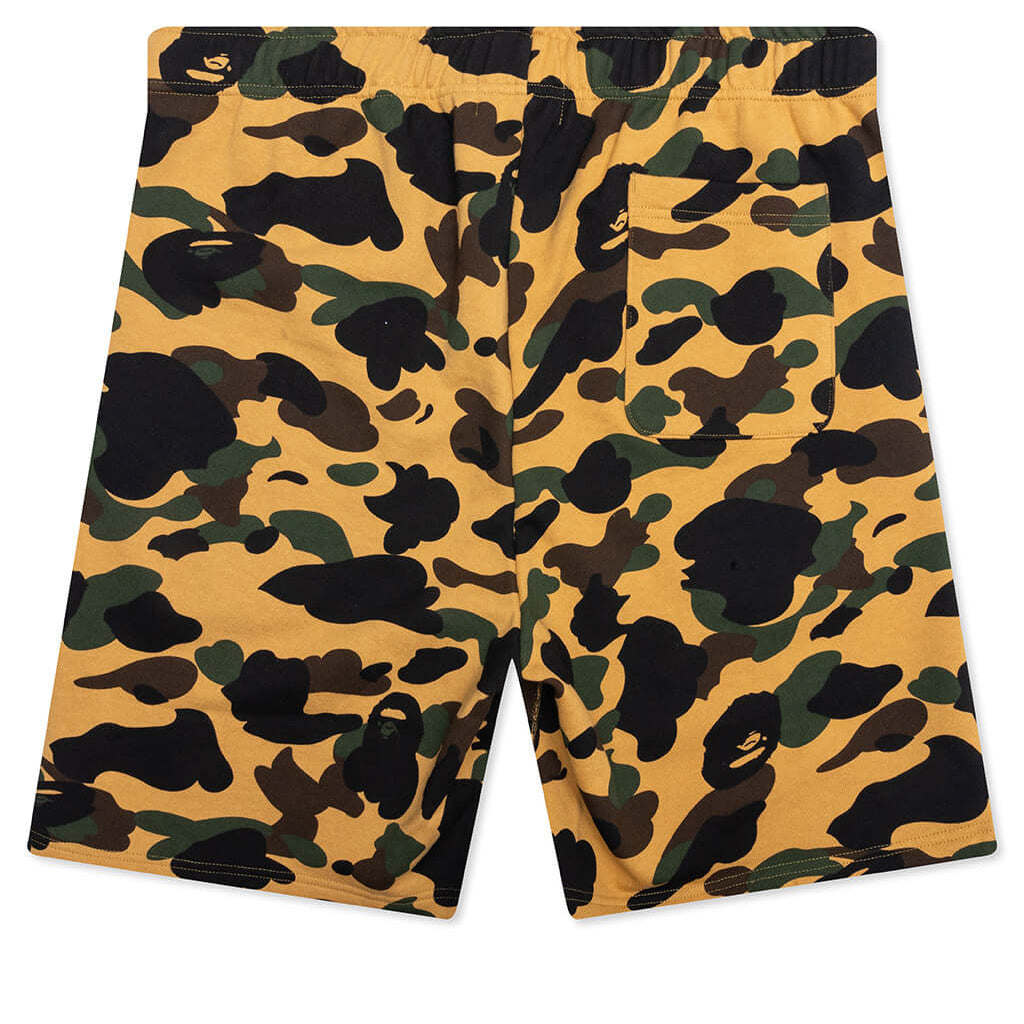 1st Camo Shark Regular Fit Sweat Shorts - Yellow