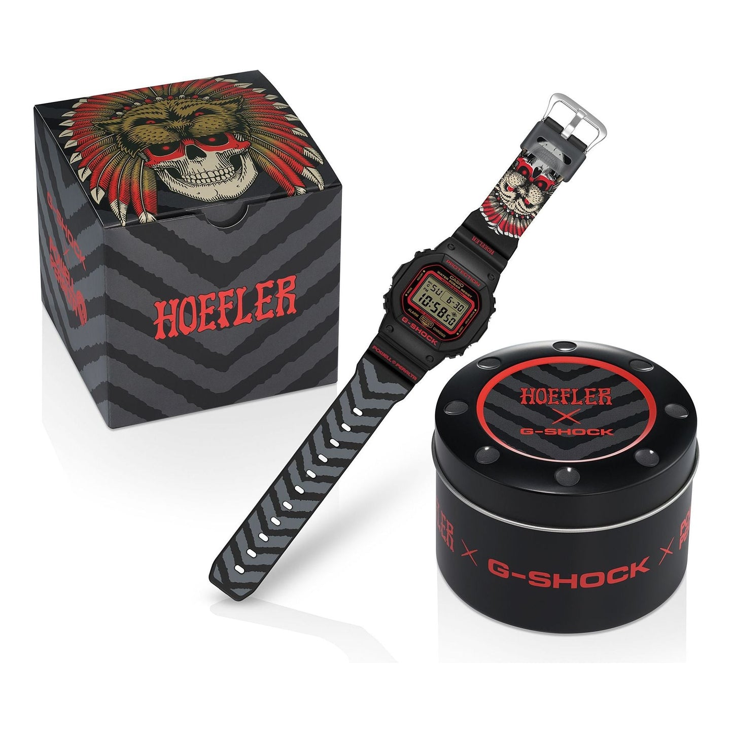CASIO Kelvin Hoefler x Powell Peralta G-Shock Digital 'Black' DW-5600KH-1