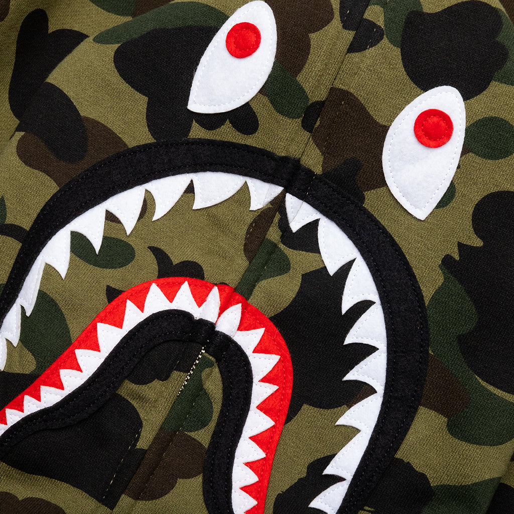 1st Camo 2nd Shark Full Zip Hoodie - Green
