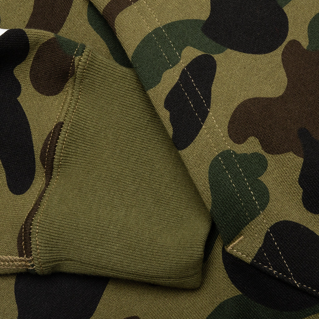1st Camo 2nd Shark Full Zip Hoodie - Green