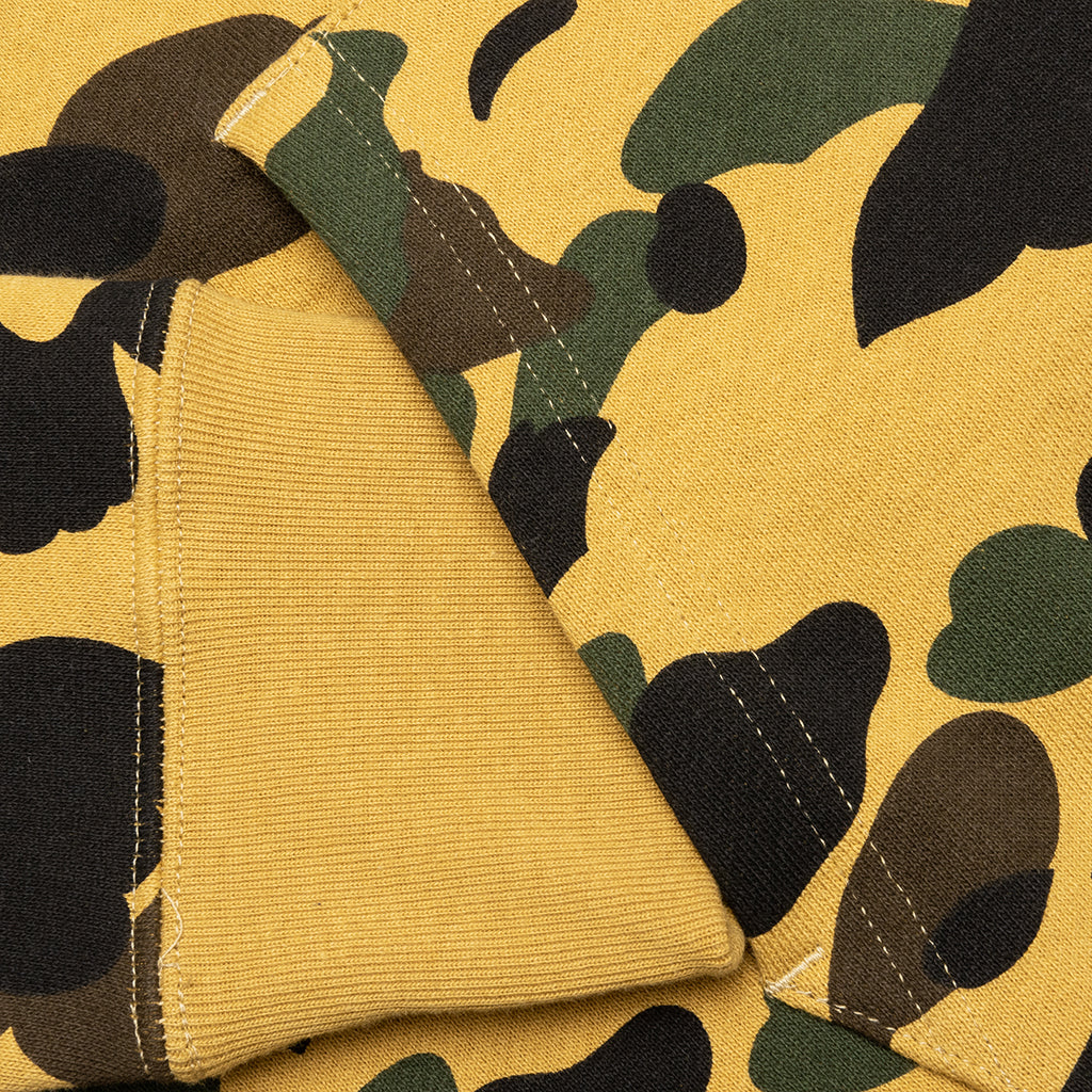 1st Camo 2nd Shark Full Zip Hoodie - Yellow