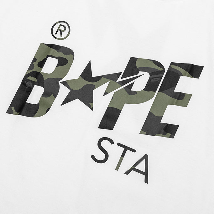 1st Camo Bape STA Tee - White/Green