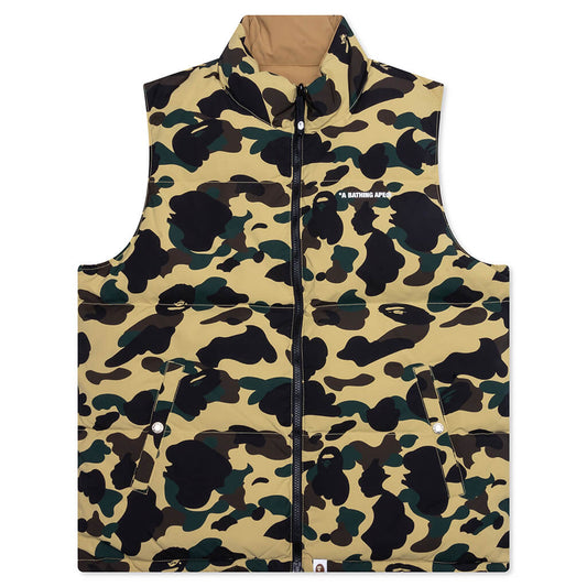 1st Camo Reversible Down Vest - Yellow