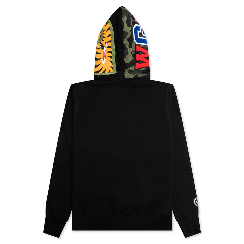 1st Camo Swarovski Shark Full Zip Hoodie - Black
