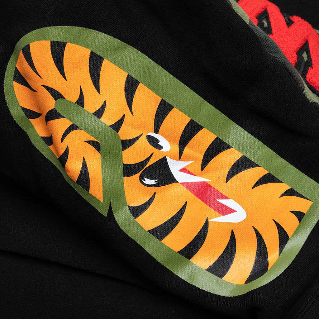 1st Camo Swarovski Shark Full Zip Hoodie - Black