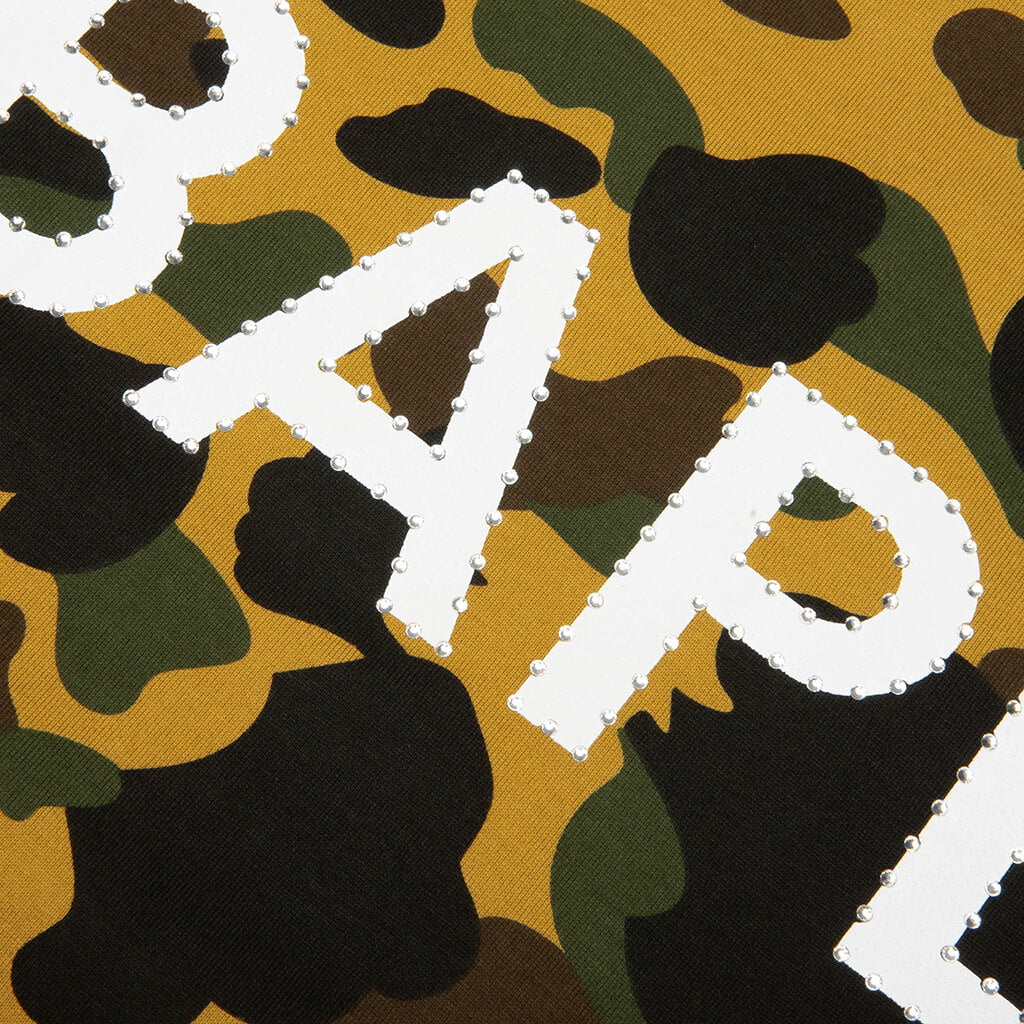 1st Camo BAPE Rhinestone Tee - Yellow