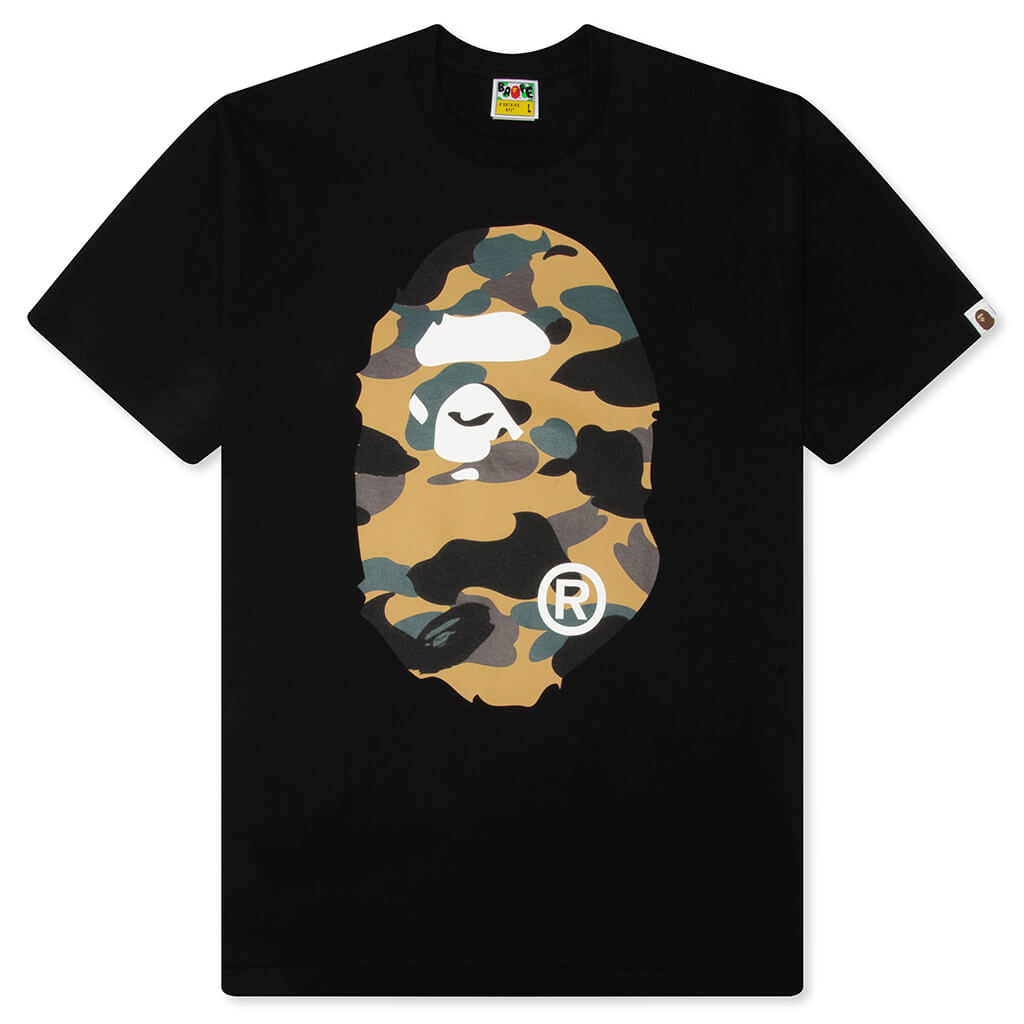 1st Camo Big Ape Head Tee - Black/Yellow