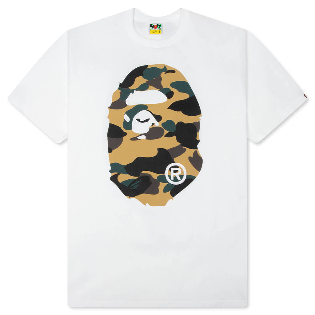 1st Camo Big Ape Head Tee - White/Yellow