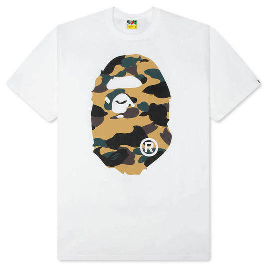 1st Camo Big Ape Head Tee - White/Yellow