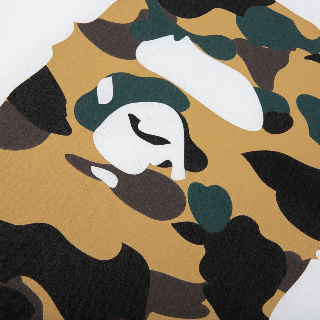 1st Camo Big Ape Head Tee - White/Yellow