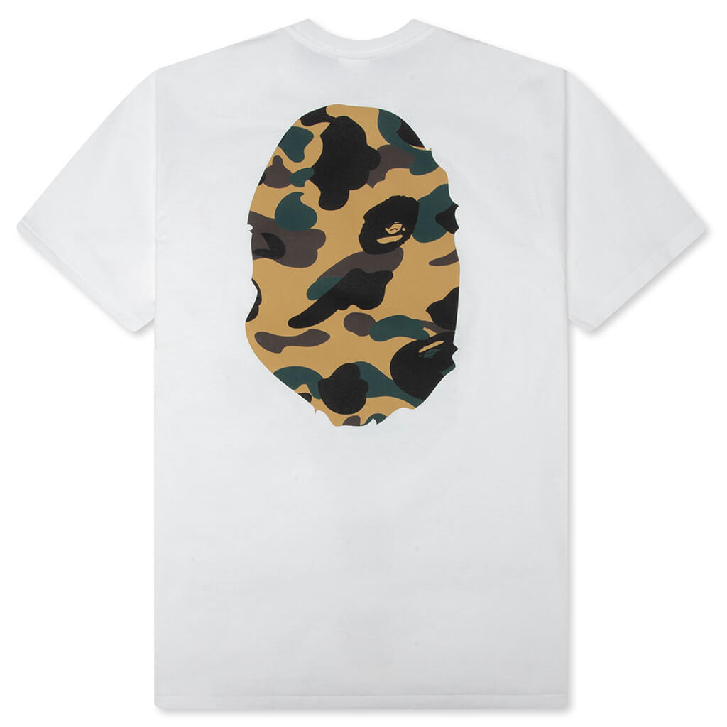 1st Camo Big Ape Head Tee - White/Yellow