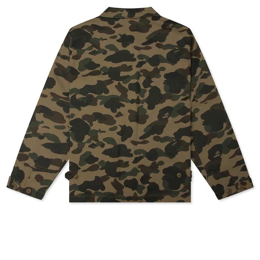 1st Camo Heavy Washed Multi Pocket Cargo L/S Shirt - Green
