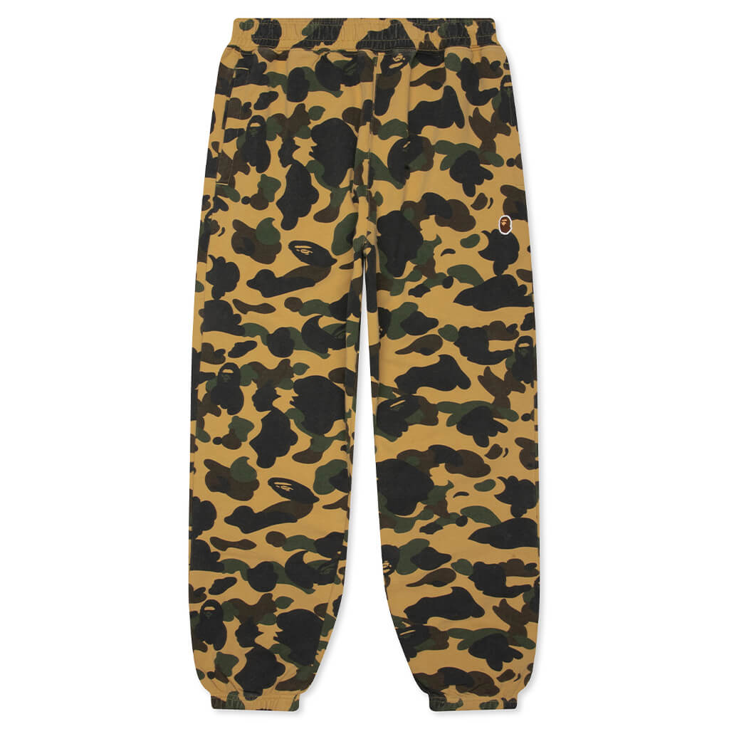 1st Camo One Point Relaxed Fit Sweat Pants - Yellow