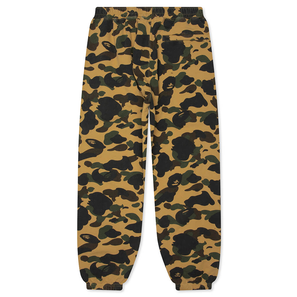 1st Camo One Point Relaxed Fit Sweat Pants - Yellow