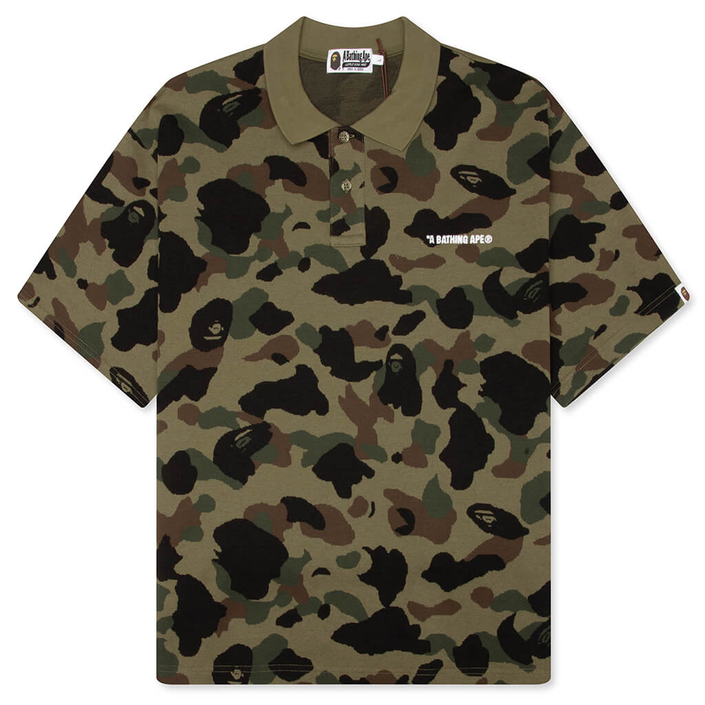 1st Camo Relaxed Fit Polo Shirt - Green