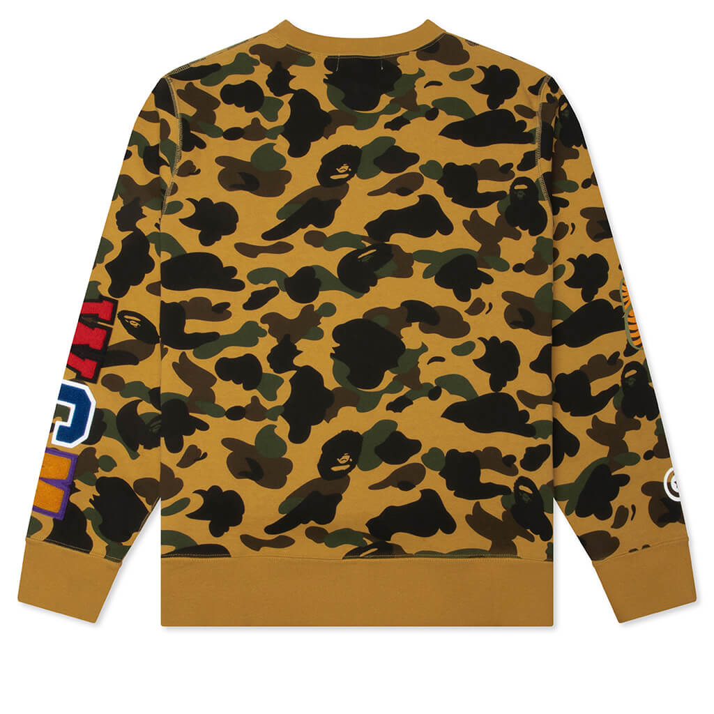 1st Camo Shark Crewneck Sweatshirt - Yellow