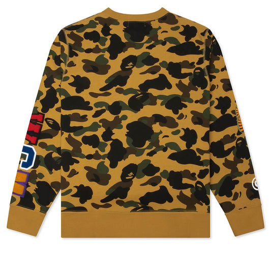 1st Camo Shark Crewneck Sweatshirt - Yellow