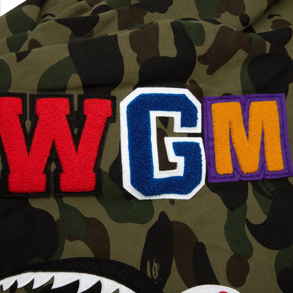 1st Camo Shark Full Zip Hoodie - Green