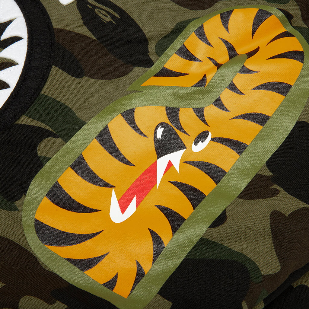 1st Camo Shark Full Zip Hoodie - Green