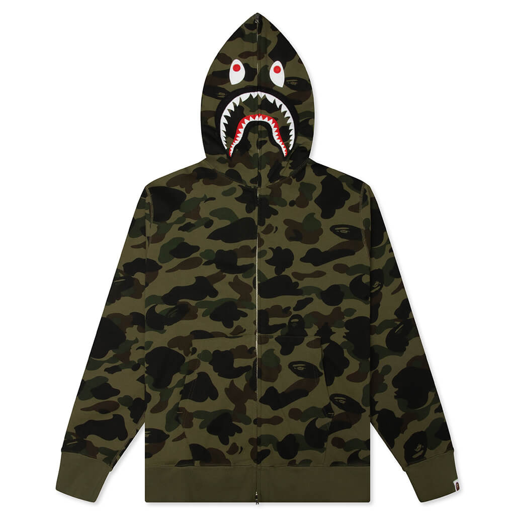 1st Camo Shark Full Zip Hoodie - Green
