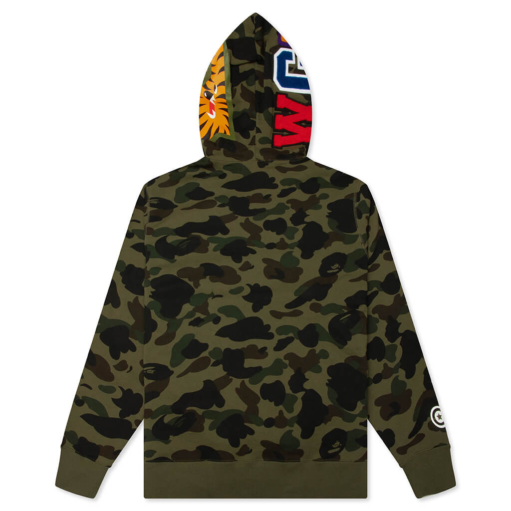 1st Camo Shark Full Zip Hoodie - Green