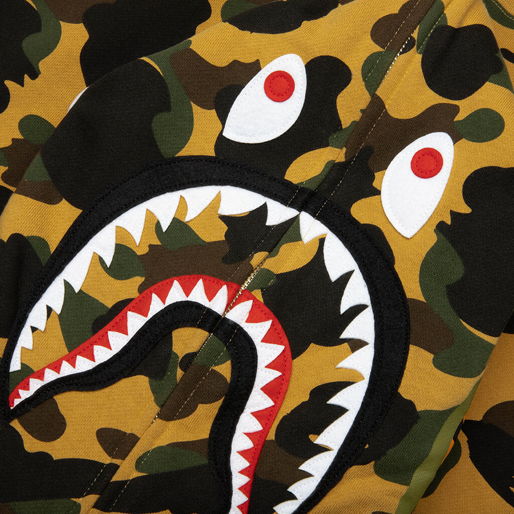 1st Camo Shark Full Zip Hoodie - Yellow