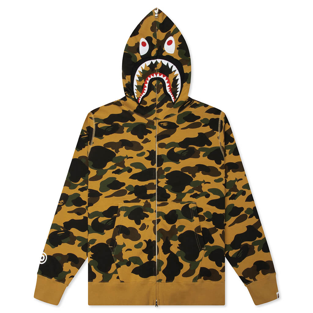 1st Camo Shark Full Zip Hoodie - Yellow