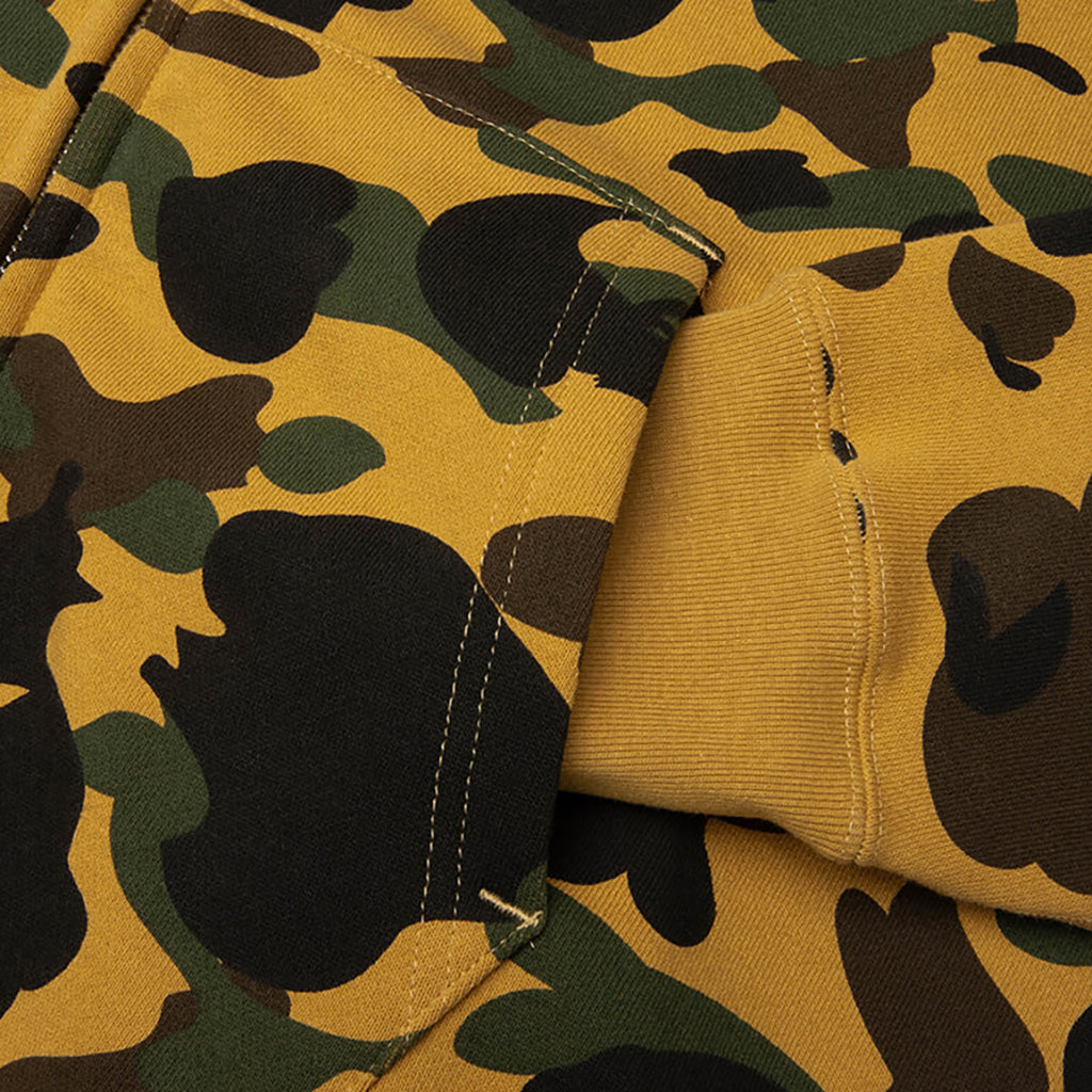 1st Camo Shark Full Zip Hoodie - Yellow