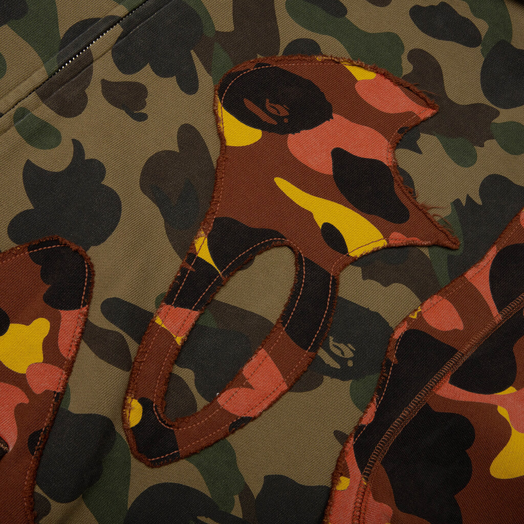 1st Camo Upcycled Relaxed Fit Full Zip Hoodie - Multi