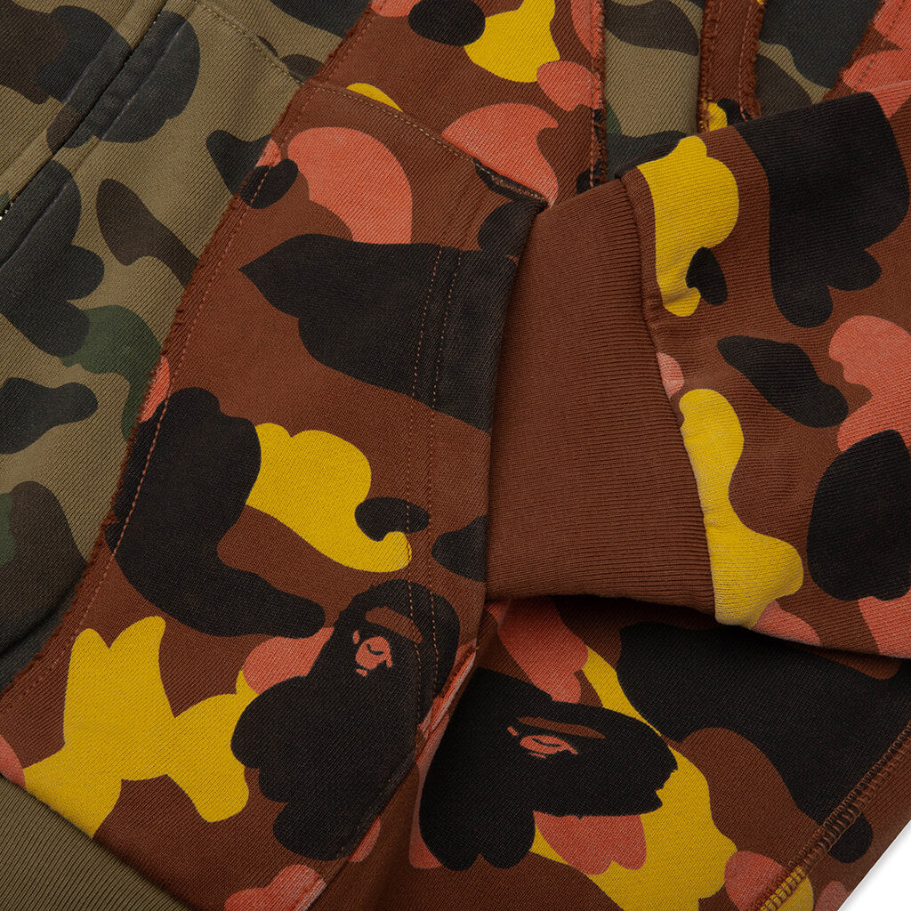 1st Camo Upcycled Relaxed Fit Full Zip Hoodie - Multi