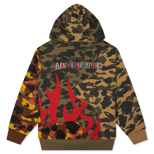 1st Camo Upcycled Relaxed Fit Full Zip Hoodie - Multi