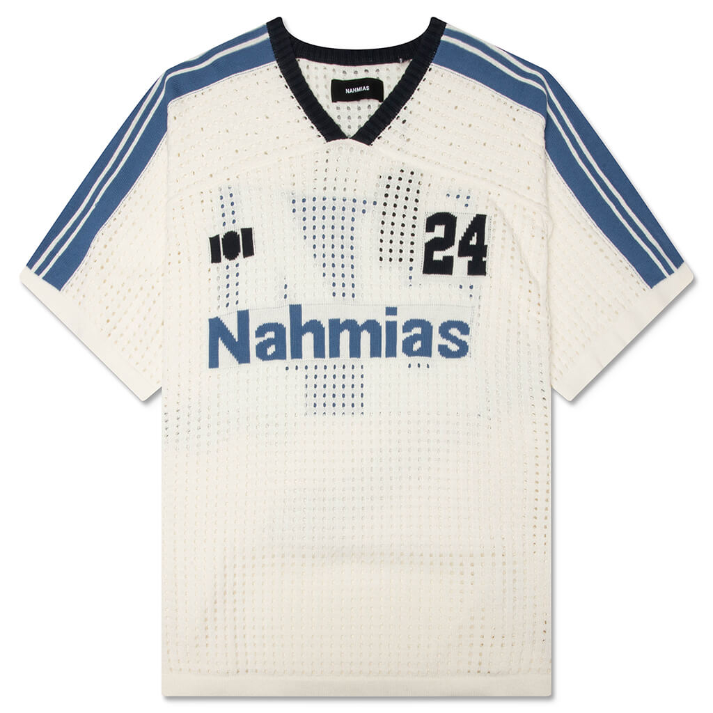 24 Cotton Knit Soccer Jersey - Egg White