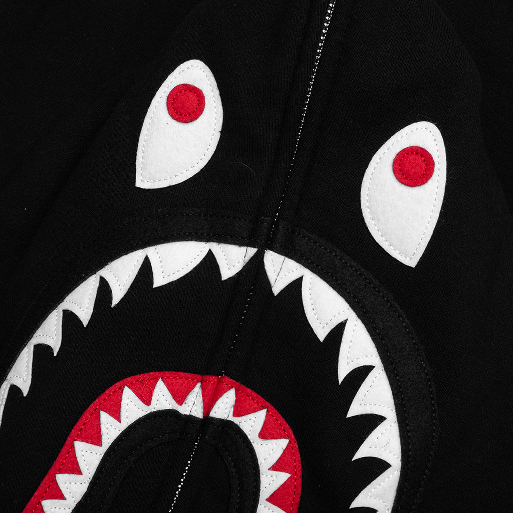 2nd Shark Full Zip Hoodie - Black