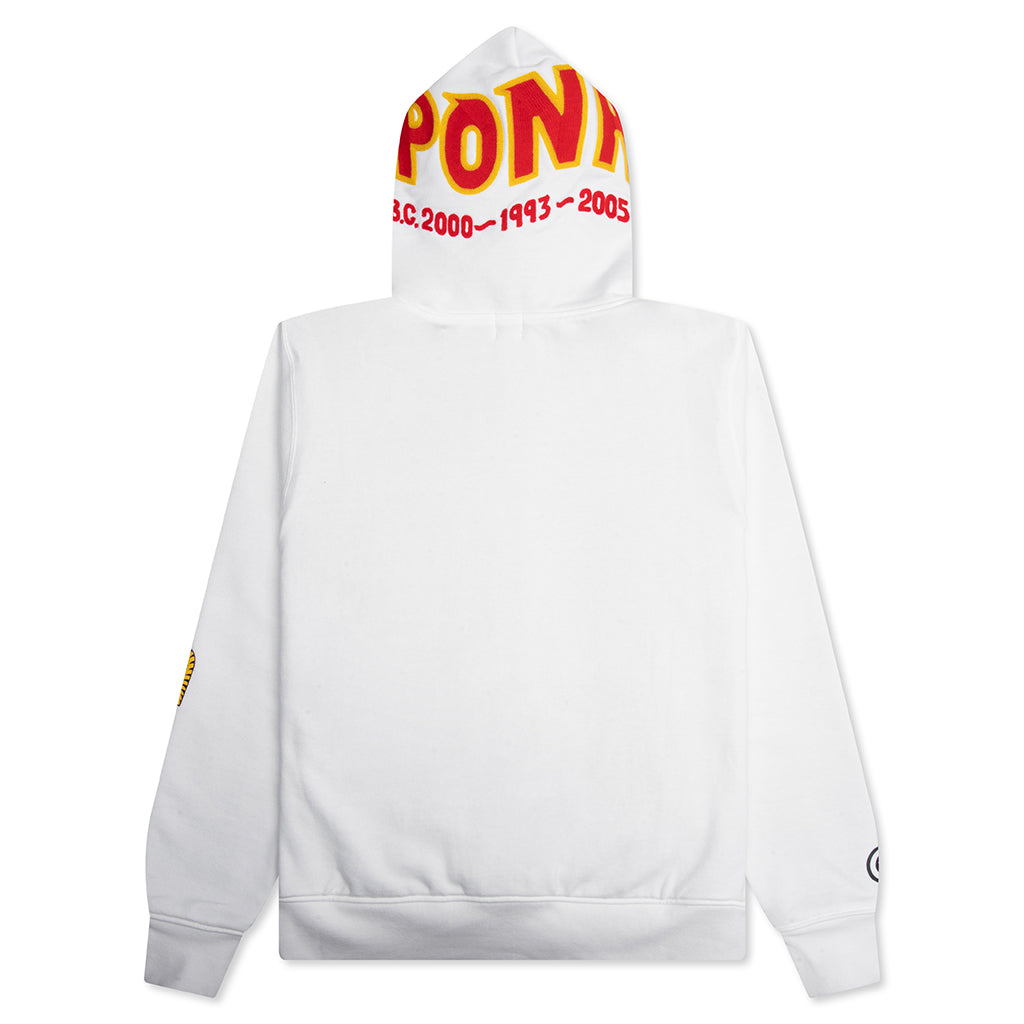 2nd Shark Full Zip Hoodie - White