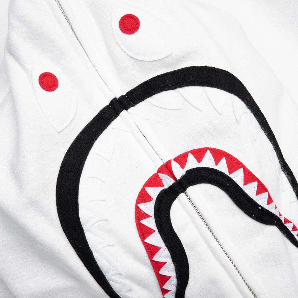 2nd Shark Full Zip Hoodie - White