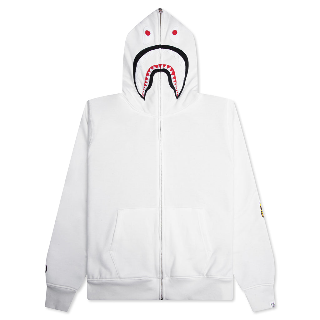 2nd Shark Full Zip Hoodie - White