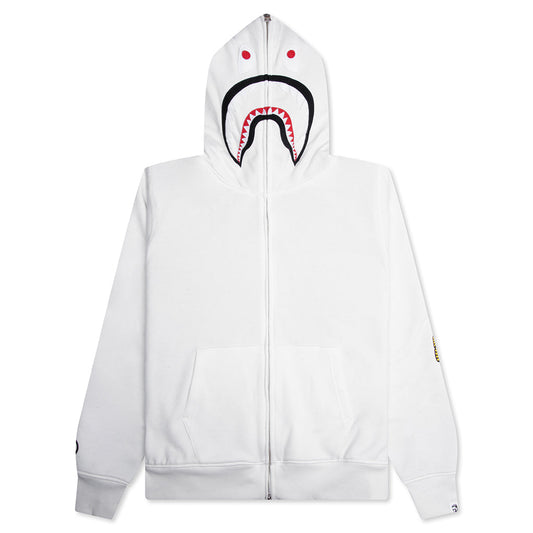 2nd Shark Full Zip Hoodie - White