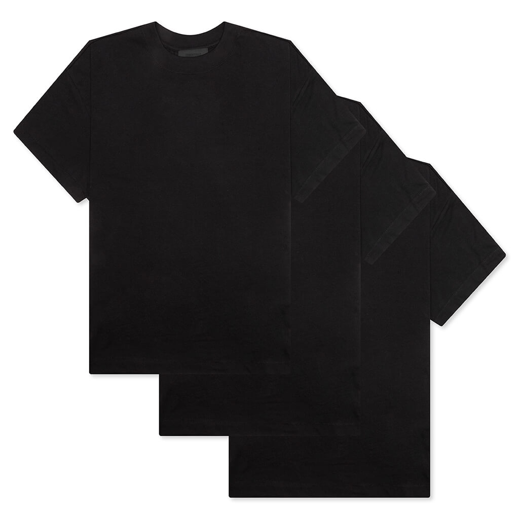 3-Pack Essential Tee - Black