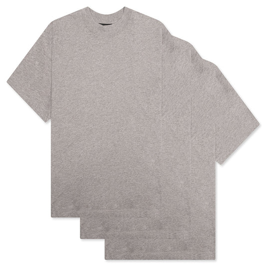 3 Pack Essential Tee - Heather Gray
