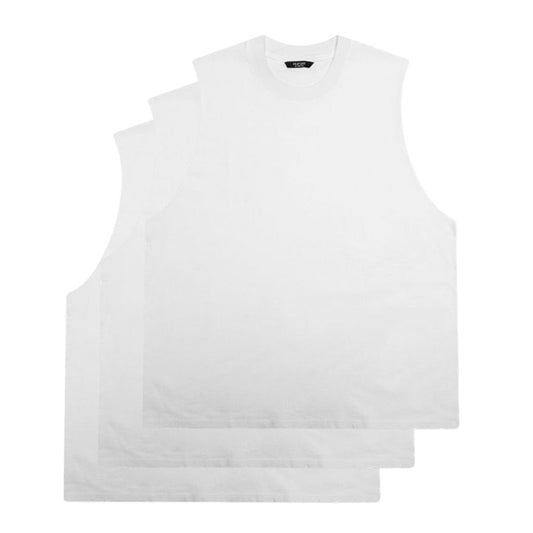 Dean Sleeveless Tee 3-Pack - White
