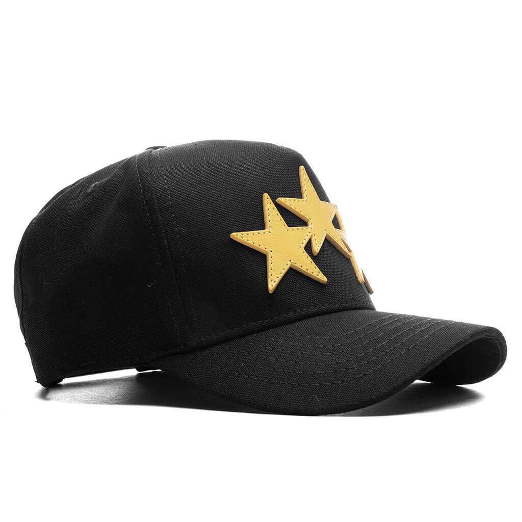 3 Star Canvas Hat - Black Champagne