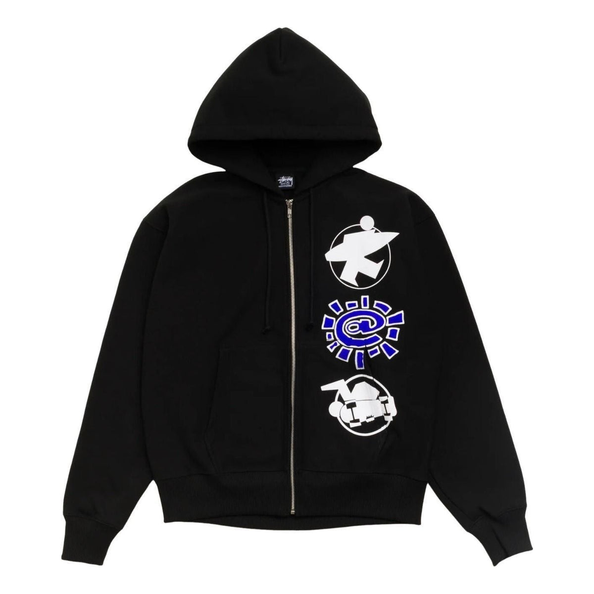 Stussy x Always Do What You Should Do Stack Zip Hoodie 'Black' 3974049-BLAC