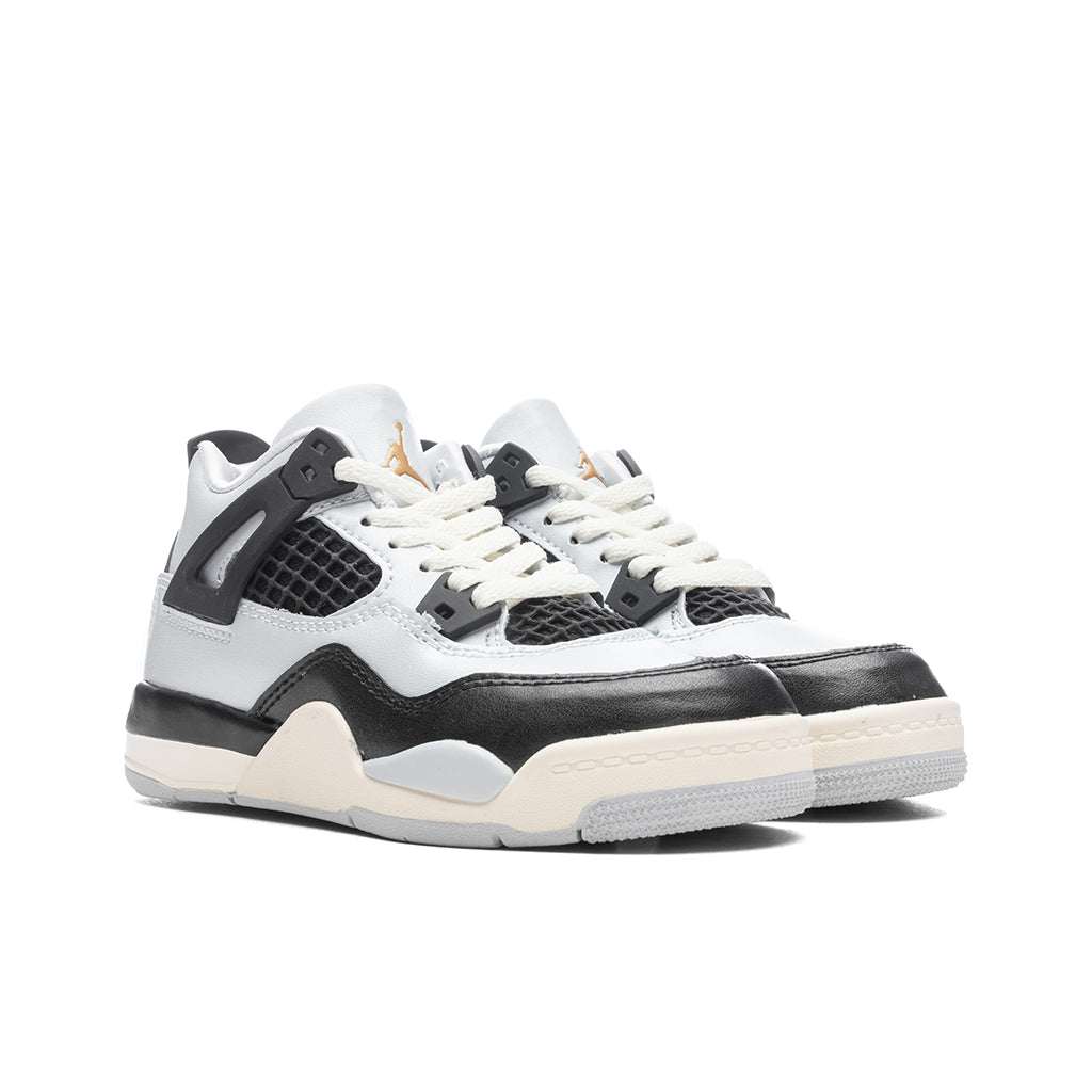 Air Jordan 4 Retro (PS) - Pure Platinum/Metallic Gold/Black/Sail