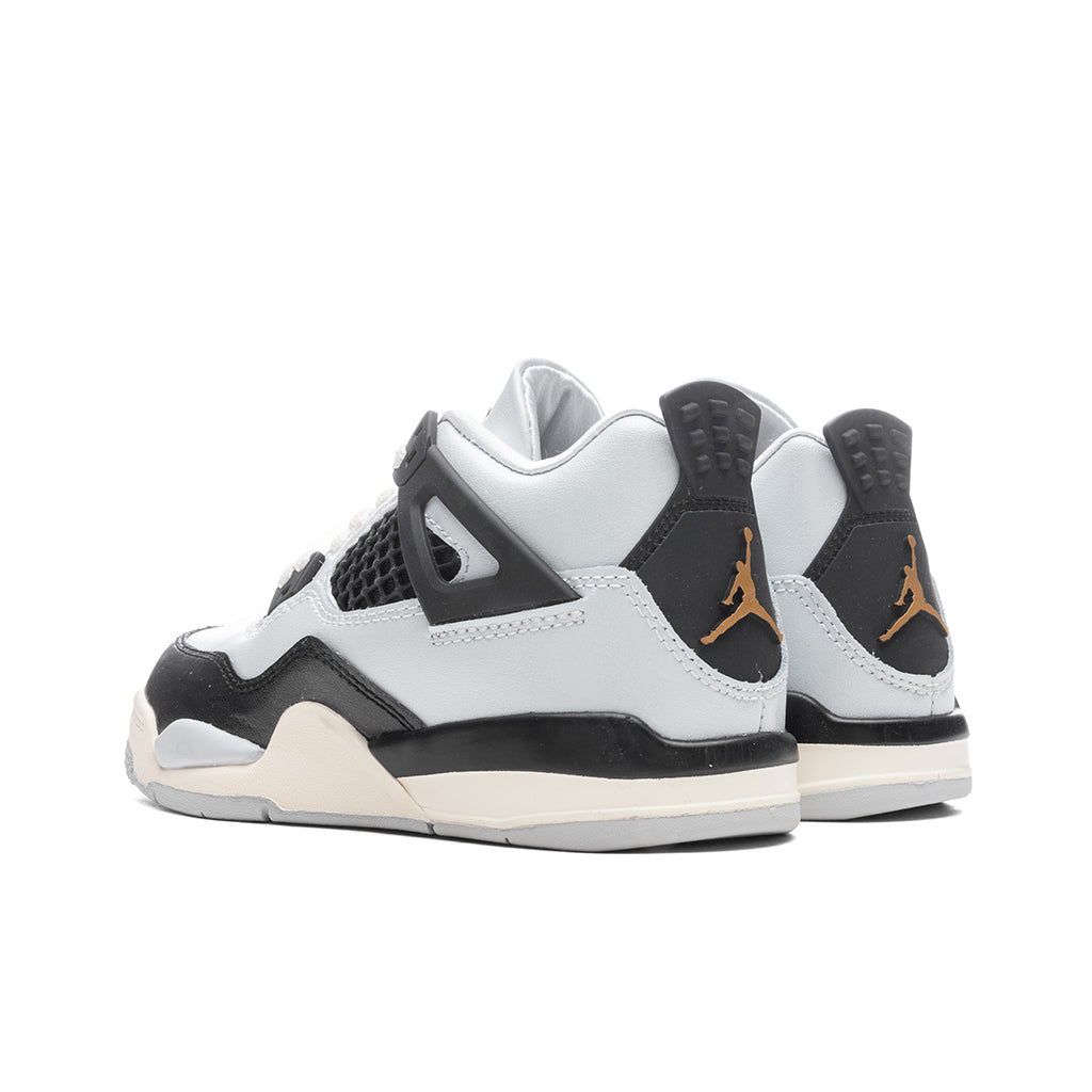 Air Jordan 4 Retro (PS) - Pure Platinum/Metallic Gold/Black/Sail