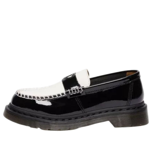 (WMNS) Dr. Martens Penton Heart Two-Tone Arcadia Loafers 'Black White' 41676001