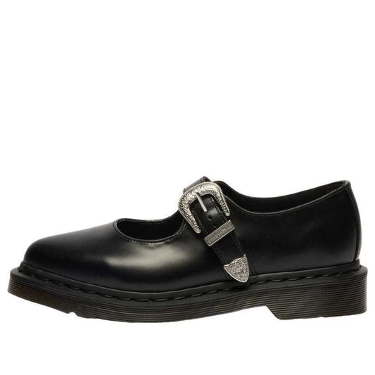 (WMNS) Dr. Martens Elphie Buckle Atlas Mary Jane Leather Shoes 'Black Atlas' 43102001